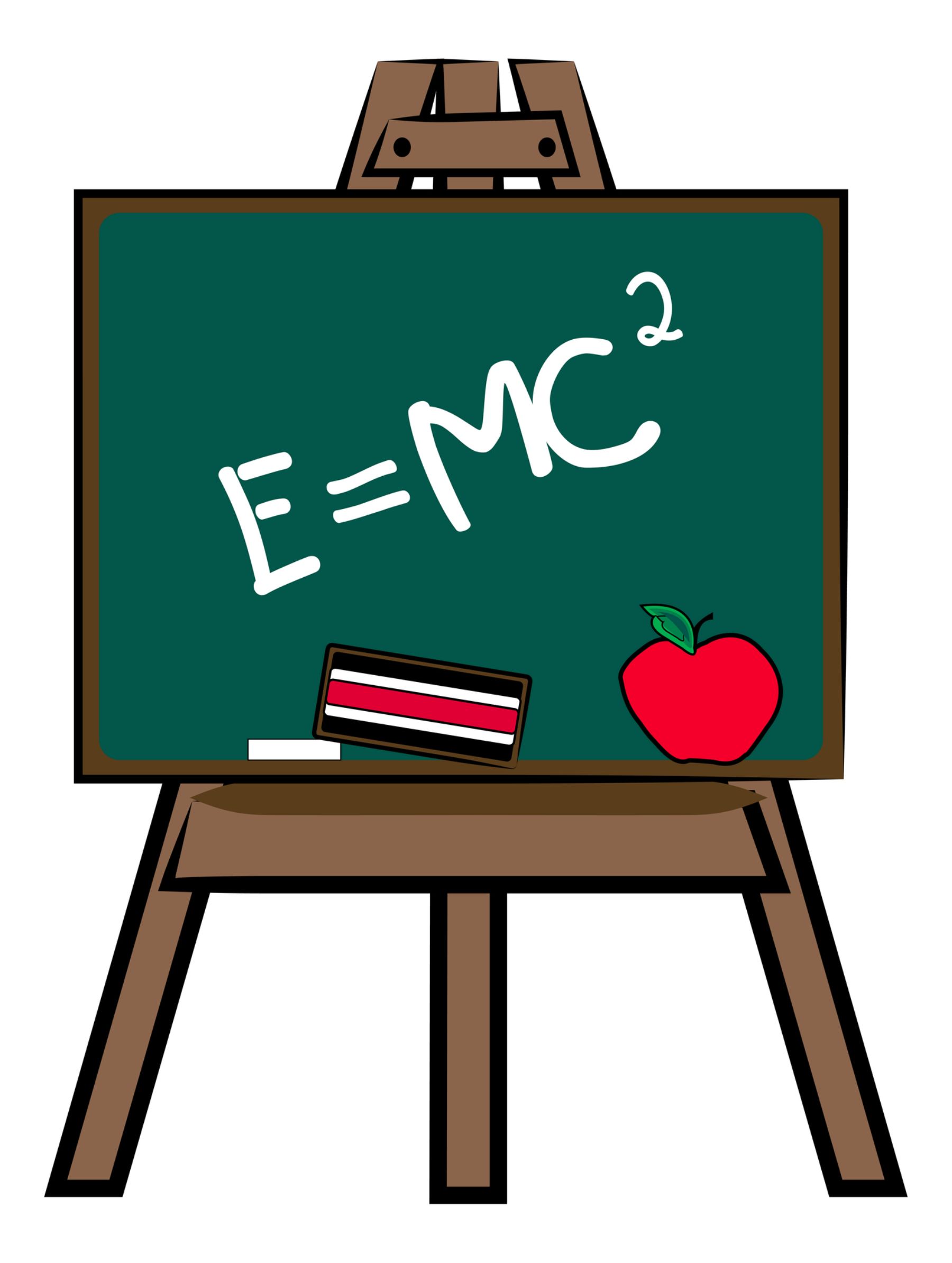 E=MC2 on chalkboard