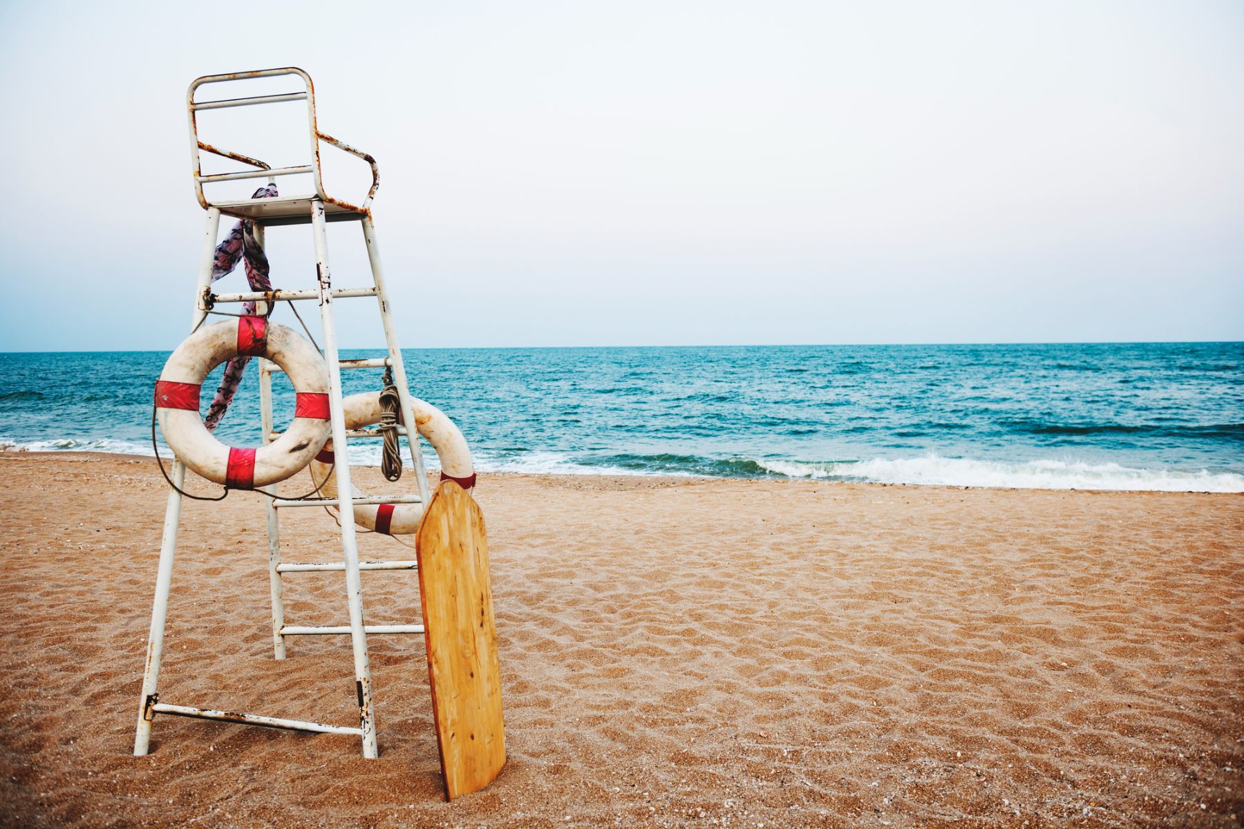 Lifeguard chair at a beach