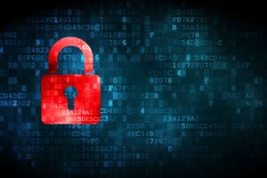Red lock on a network