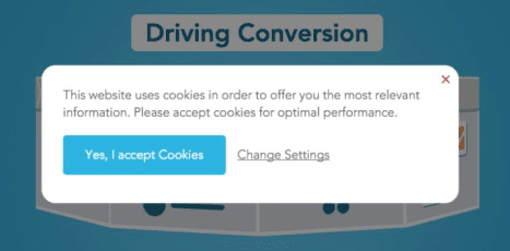 cookie pop up image