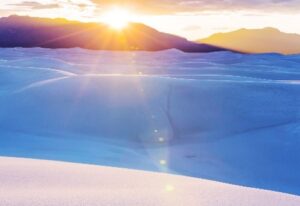 sunset in the mountians