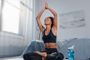 woman in yoga pose