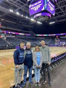 Bill and family and game